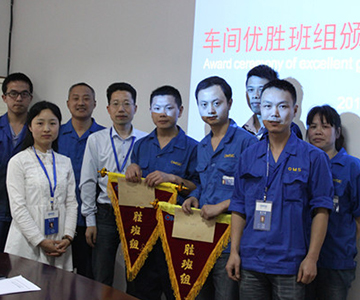 推行6SRQA月考评制度，安博官方网页版_安博（中国）车间管理水平再上新台阶
